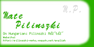 mate pilinszki business card